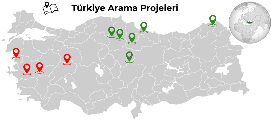 Türkiye Arama Projeleri Harita